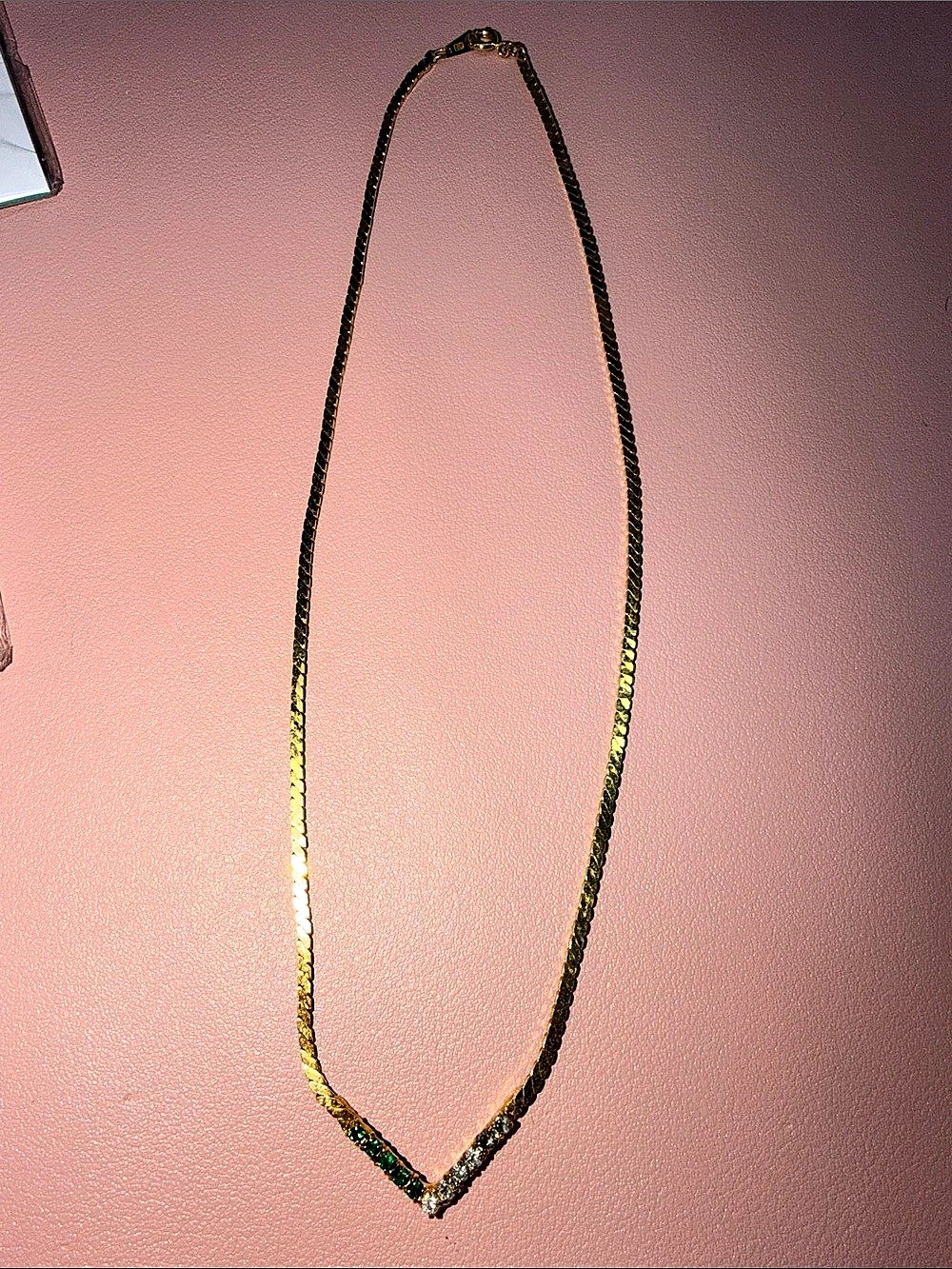 Gold-Tone V-Neck Necklace